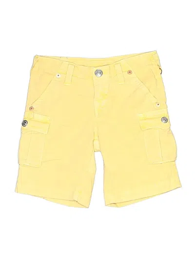 Pre-owned True Religion Kids' Cargo Shorts In Yellow