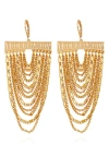 True Religion Cascading Chain Statement Earring In Gold