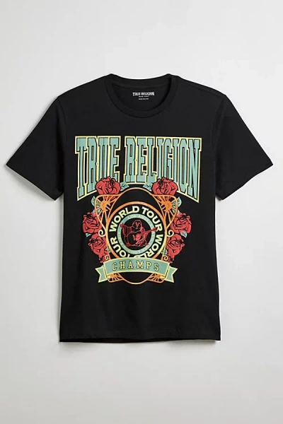 True Religion Champs Tee In Black, Men's At Urban Outfitters