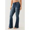 True Religion Charlie Flare Leg Jeans In Blue