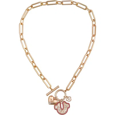 True Religion Charmy Link Necklace In Gold