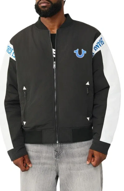 True Religion Chopper Bomber Jacket In Black