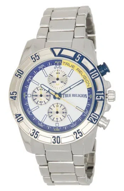 True Religion Chronograph Bracelet Watch, 43mm In Metallic