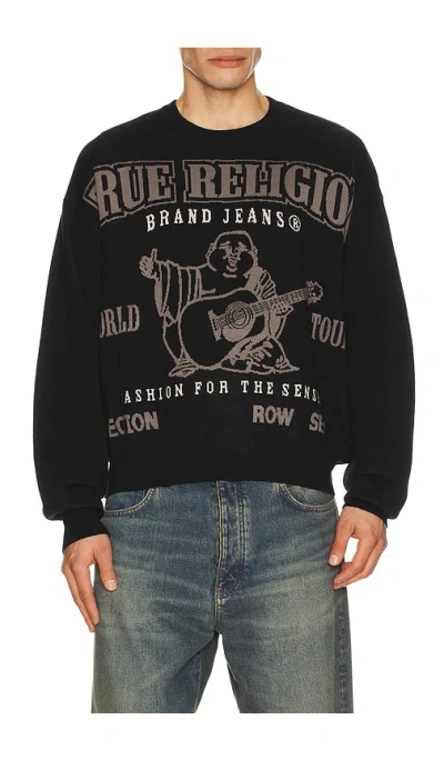 True Religion Cinched Srs Sweater In Black