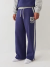 True Religion Color Blocked Baggy Sweatpant In Gray