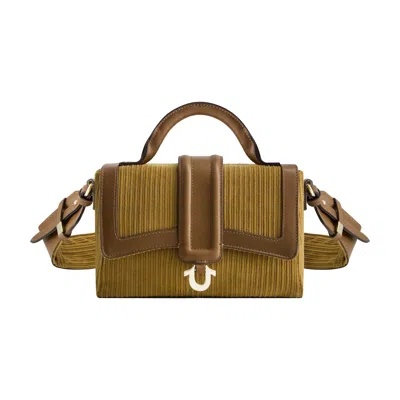 True Religion Cordoroy Mini Satchel In Brown