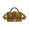 True Religion Cordoroy Mini Satchel In Yellow