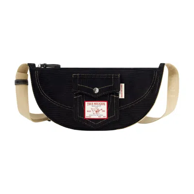 True Religion Corduroy Soft Hobo In Black