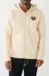 True Religion Core Zip-up Hoodie In Fog