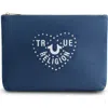 True Religion Cosmetic Bag With Side Pocket
