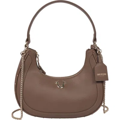 True Religion Crescent Shoulder Bag In Brown