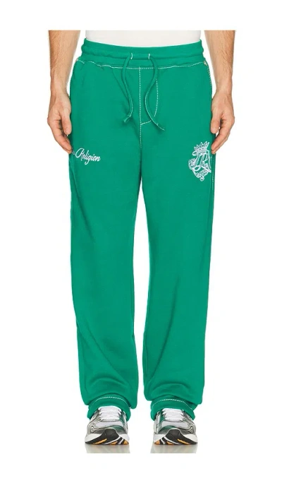 True Religion Crest Big T Baggy Sweats In Multi