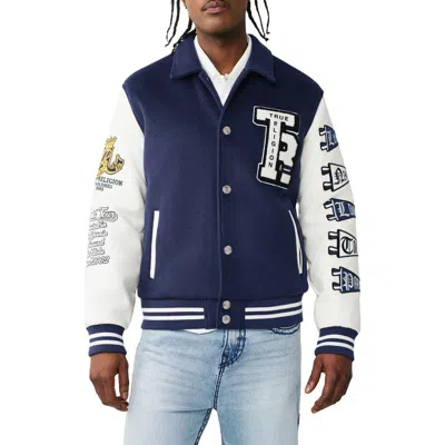 TRUE RELIGION TRUE RELIGION CREST VARSITY JACKET