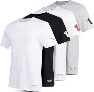 True Religion Crew Neck Undershirts 4 Pack In White