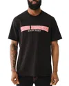 True Religion Railroad Embroidered Cotton T-shirt In Jet Black