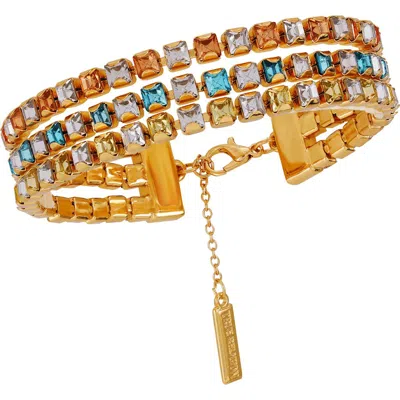 True Religion Crystal Chain Bracelet In Gold