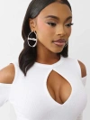 True Religion Crystal Horseshoe Hoop Earrings In Metallic