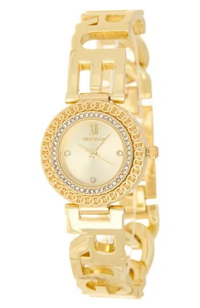 True Religion Crystal Logo Bracelet Strap Watch, 28mm In Gold