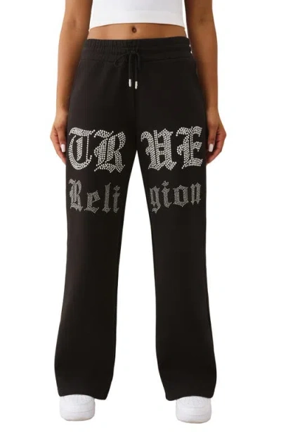 TRUE RELIGION TRUE RELIGION CRYSTAL WIDE LEG DRAWSTRING PANTS