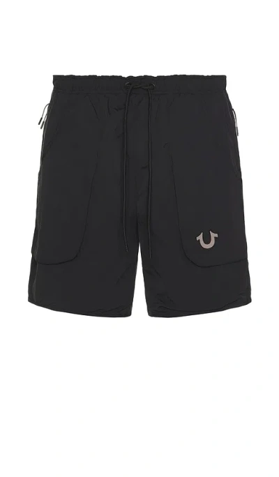 True Religion Curved Nylon Shorts