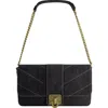 True Religion Denim Brass Hardware Flap In Black