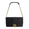 True Religion Denim Brass Hardware Flap In Black