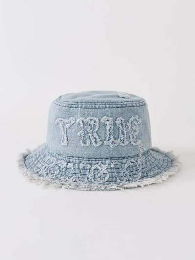 True Religion Denim Bucket Hat In Blue