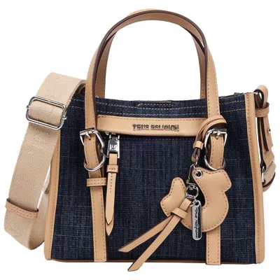 True Religion Denim Dangle Mini Tote In Blue