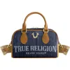 True Religion Denim Logo Mini Satchel Crossbody Bag In Blue