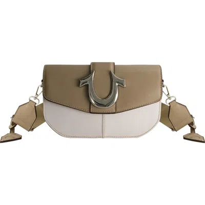 True Religion Denim Saddle Bag With Oversized Horseshoe Logo In Brown