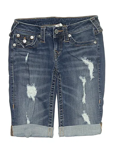 Pre-owned True Religion Denim Shorts In Blue