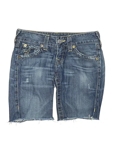 Pre-owned True Religion Denim Shorts In Blue