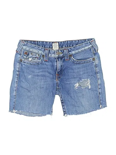 Pre-owned True Religion Denim Shorts In Blue