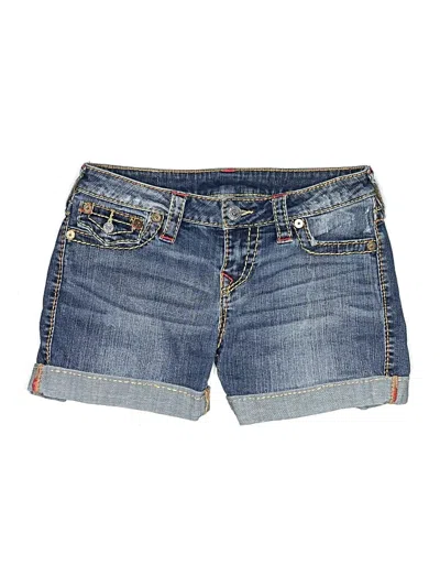 Pre-owned True Religion Denim Shorts In Blue