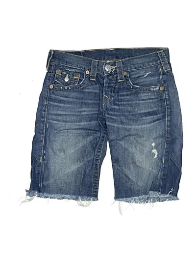 Pre-owned True Religion Denim Shorts In Blue