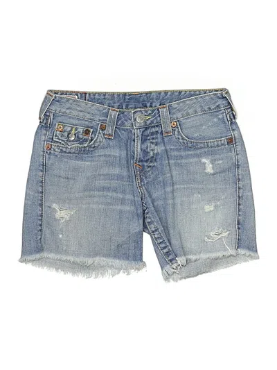 Pre-owned True Religion Denim Shorts In Blue