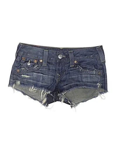 Pre-owned True Religion Denim Shorts In Blue