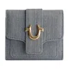 True Religion Denim Small Horseshoe Wallet In Blue