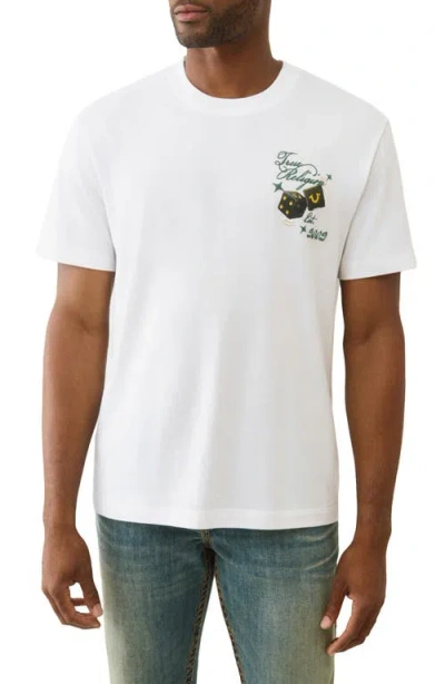 True Religion Dice Graphic T-shirt In White