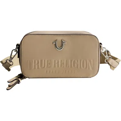 True Religion Double-zip Horseshoe Camera Bag In Brown
