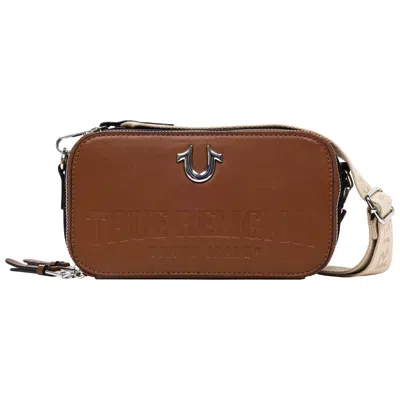 True Religion Double-zip Horseshoe Camera Bag In Brown