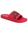 True Religion Drake Script Logo Pool Slide In Red