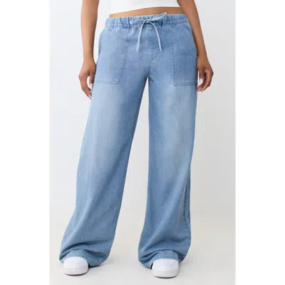 True Religion Drawcord Wide Leg Jeans