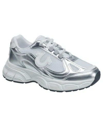 True Religion Dreezy Chunky Logo Sneaker In Silver