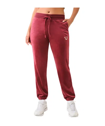 True Religion Elastic Waist Sweatpants In Red