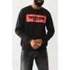 True Religion Embossed Arch Sweatshirt Black In Jet Black