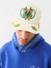 True Religion Embroidered Crest Trucker Hat In White