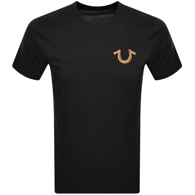 True Religion Embroidered Logo T Shirt Black