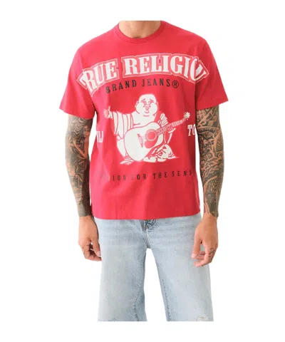True Religion Exaggerated Icon Crew Tee In Red