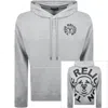 True Religion Buddha Face Cotton Blend Hoodie In Gray